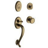 Baldwin 85315050ENTR satin brass and black single cylinder handleset
