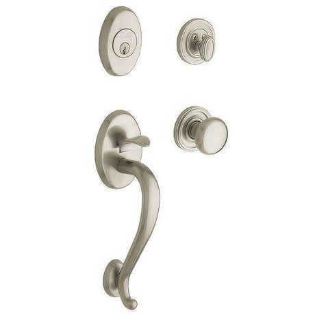 Baldwin 85315056DBLC lifetime satin nickel double cylinder handleset
