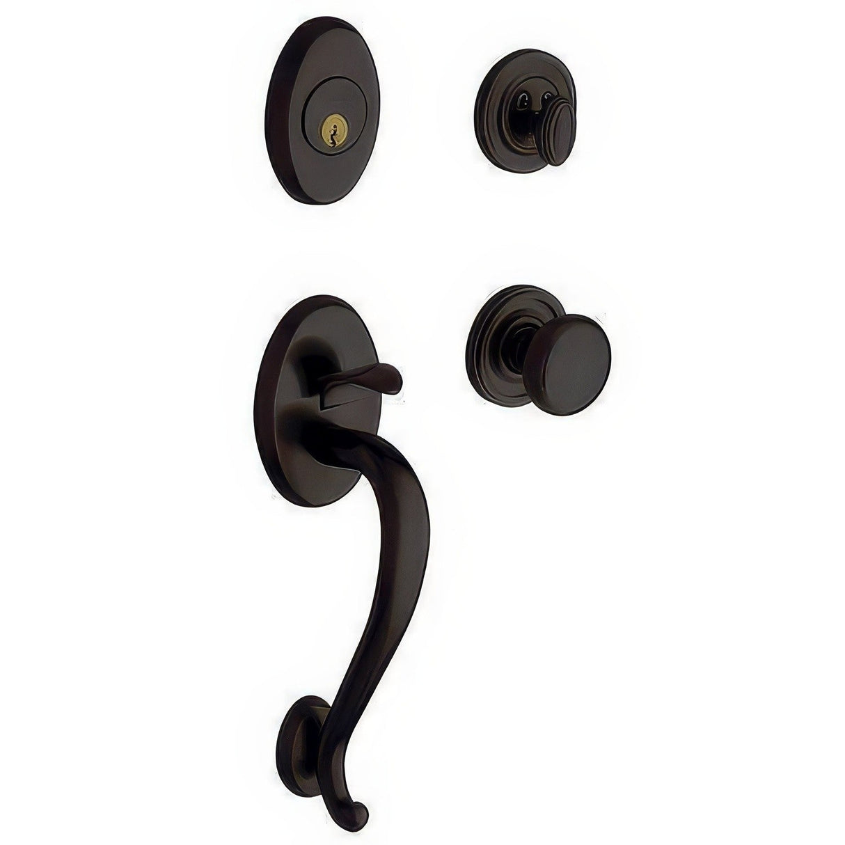 Baldwin 85315102DBLC oil rubbed bronze double cylinder handleset
