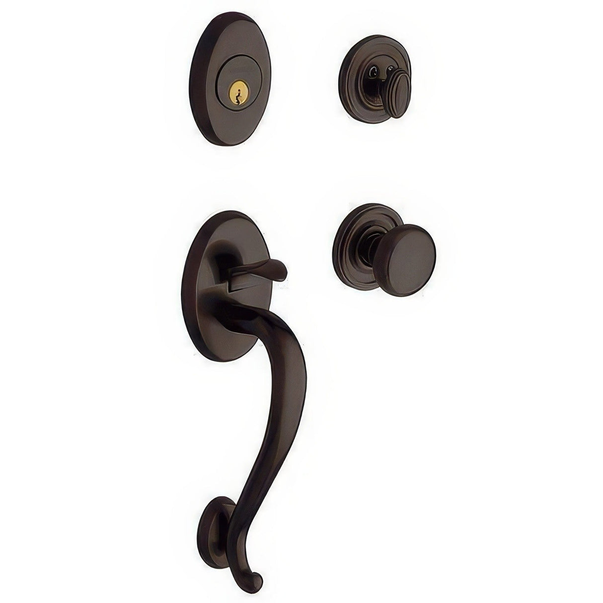 Baldwin 85315112ENTR venetian bronze single cylinder handleset