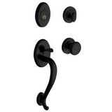 Baldwin 85315190ENTR satin black single cylinder handleset