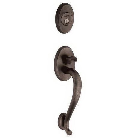 Baldwin 85315402DBLC distressed oil rubbed bronze double cylinder handleset