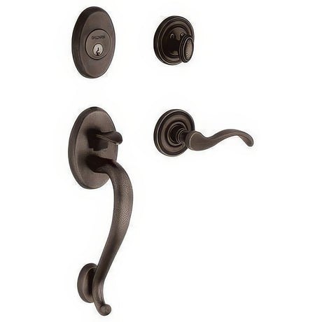 Baldwin 85315402RDBL distressed oil rubbed bronze double cylinder handleset