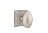 Emtek Knob Dummy Pair with Quincy Rose for 1-1/4" to 2" Door - Reversible in Pewter