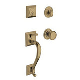 Baldwin 85320050FD satin brass and black dummy handleset