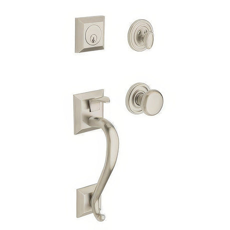Baldwin 85320056DBLC lifetime satin nickel double cylinder handleset