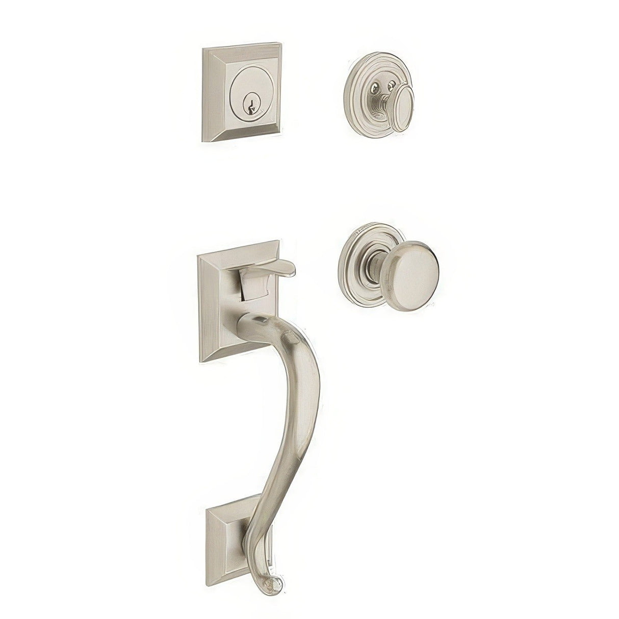 Baldwin 85320056FD lifetime satin nickel dummy handleset