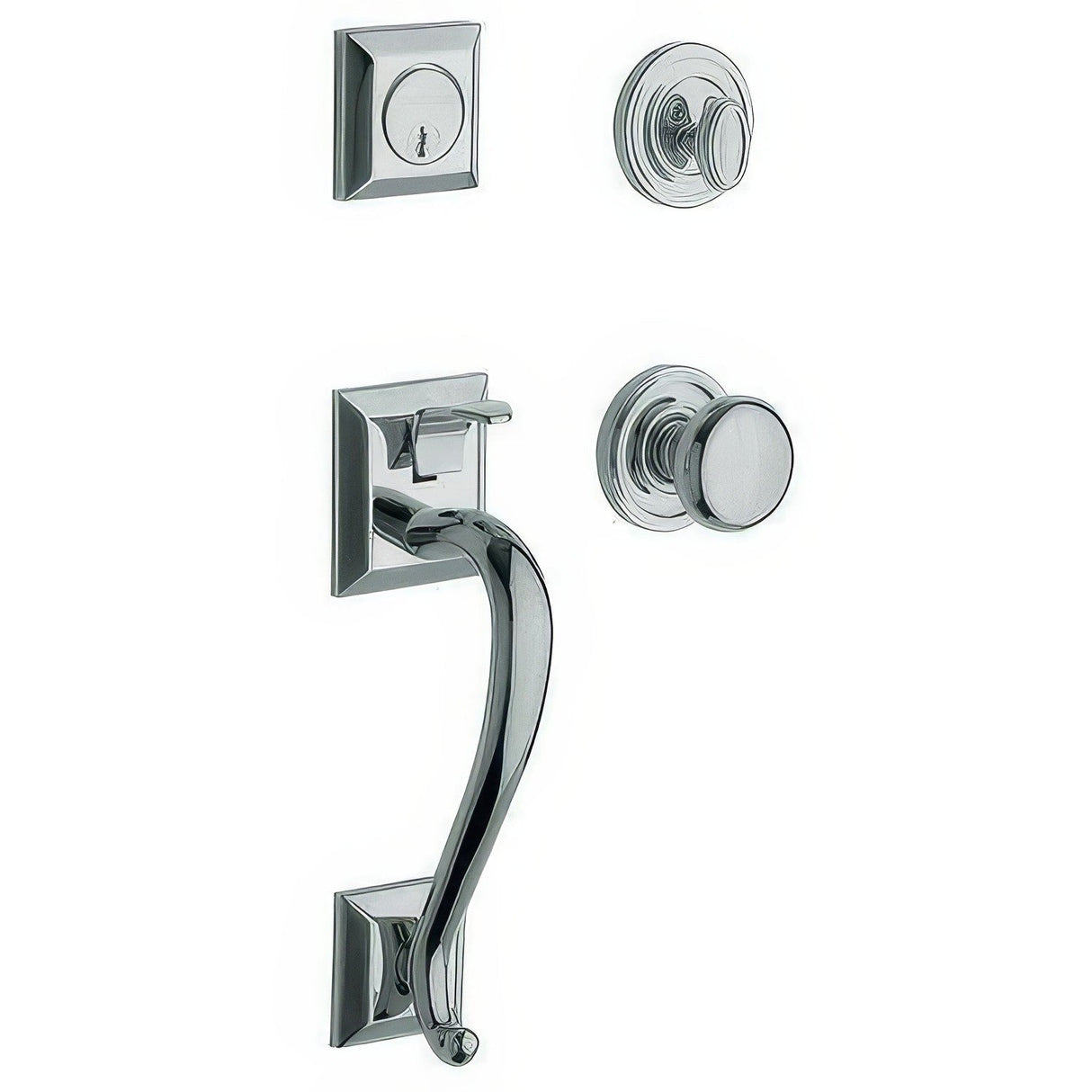 Baldwin 85320260FD polished chrome dummy handleset