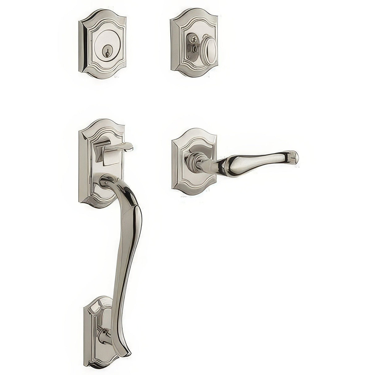 Baldwin 85327055LFD lifetime polished nickel dummy handleset