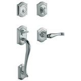 Baldwin 85327260RENT Bethpage, Images single cylinder handleset in satin nickel, additional view