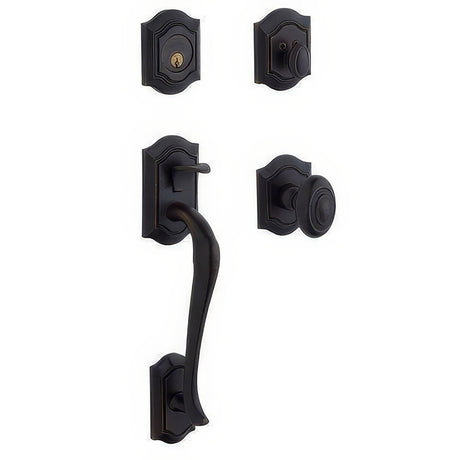 Baldwin 85327402DBLC distressed oil rubbed bronze double cylinder handleset