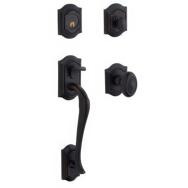 Baldwin 85327402DBLC distressed oil rubbed bronze double cylinder handleset