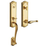 Baldwin 85337003RENT lifetime polished brass single cylinder handleset