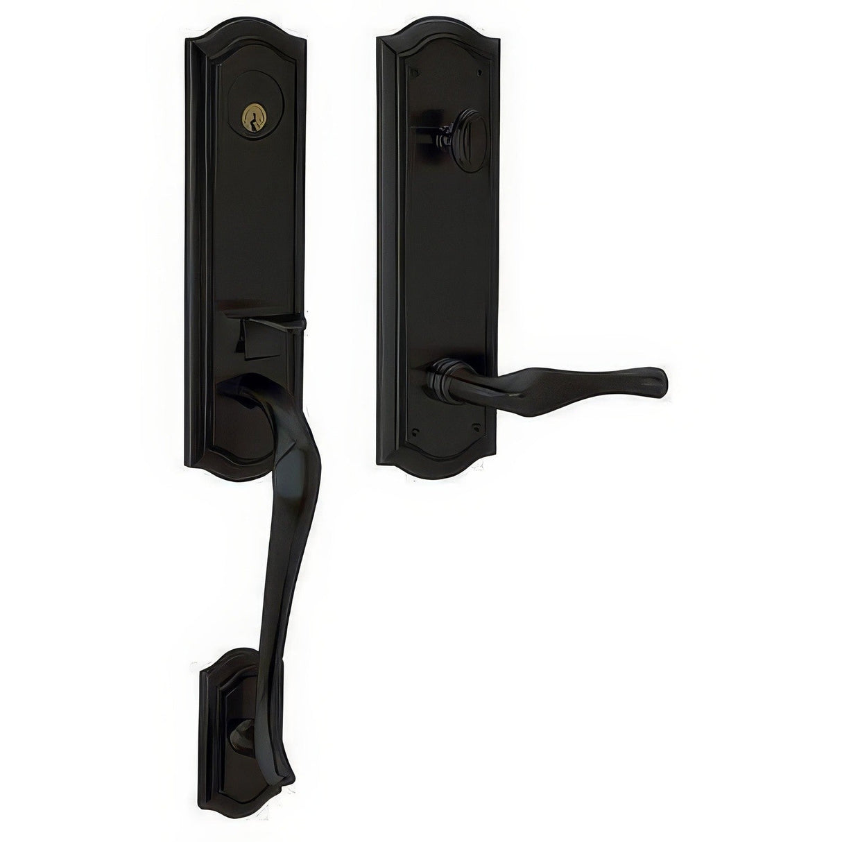 Baldwin 85337190RENT satin black single cylinder handleset