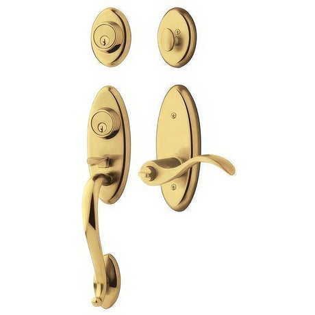 Baldwin 853450032LH lifetime polished brass single cylinder handleset