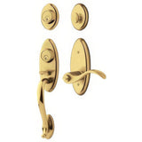 Baldwin 853450312DCR unlacquered brass double cylinder handleset