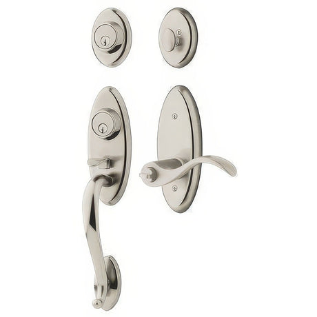 Baldwin 853450552DCL lifetime polished nickel double cylinder handleset