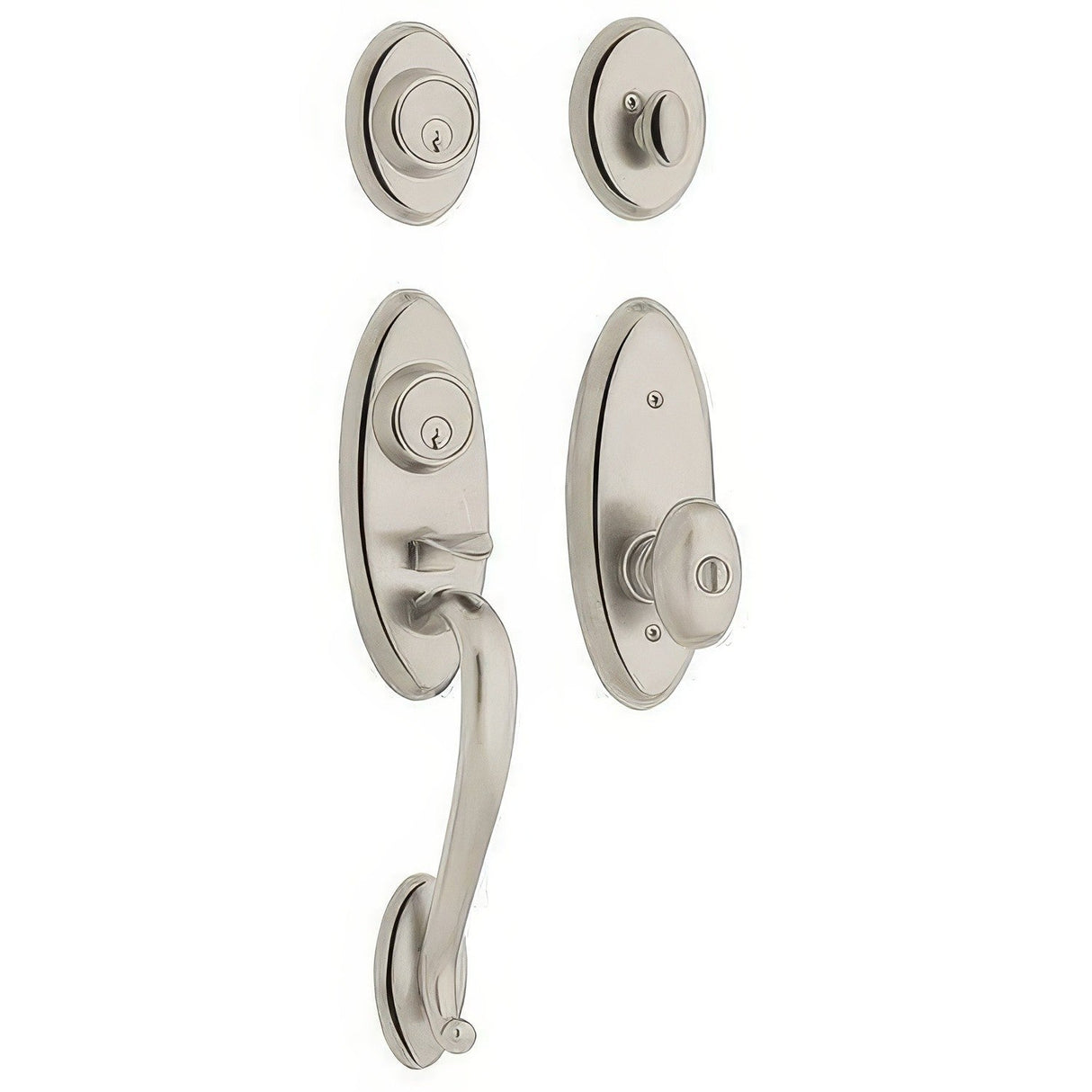 Baldwin 853450552FD lifetime polished nickel dummy handleset