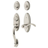 Baldwin 853450552LH lifetime polished nickel single cylinder handleset