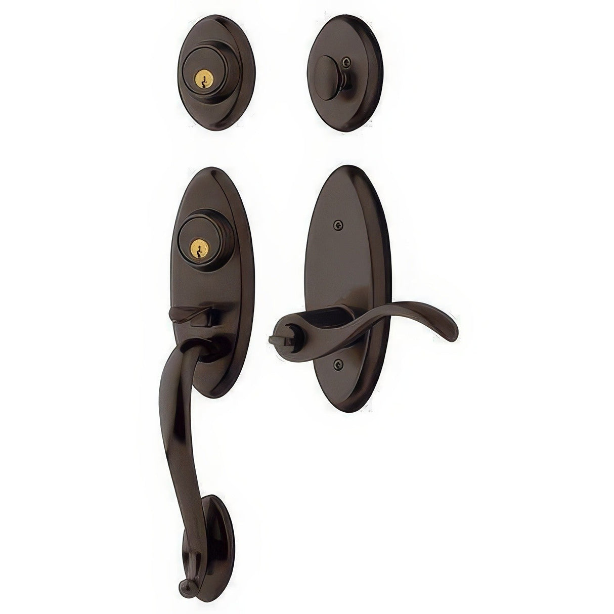 Baldwin 853451122DCR venetian bronze double cylinder handleset