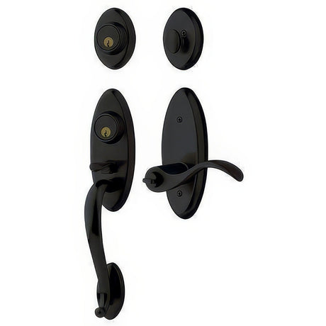 Baldwin 853451902RH satin black single cylinder handleset