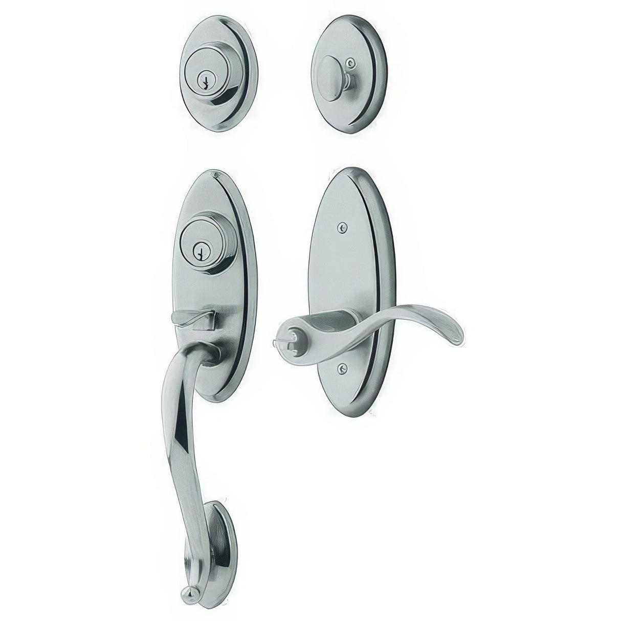 Baldwin 853452602LH polished chrome single cylinder handleset