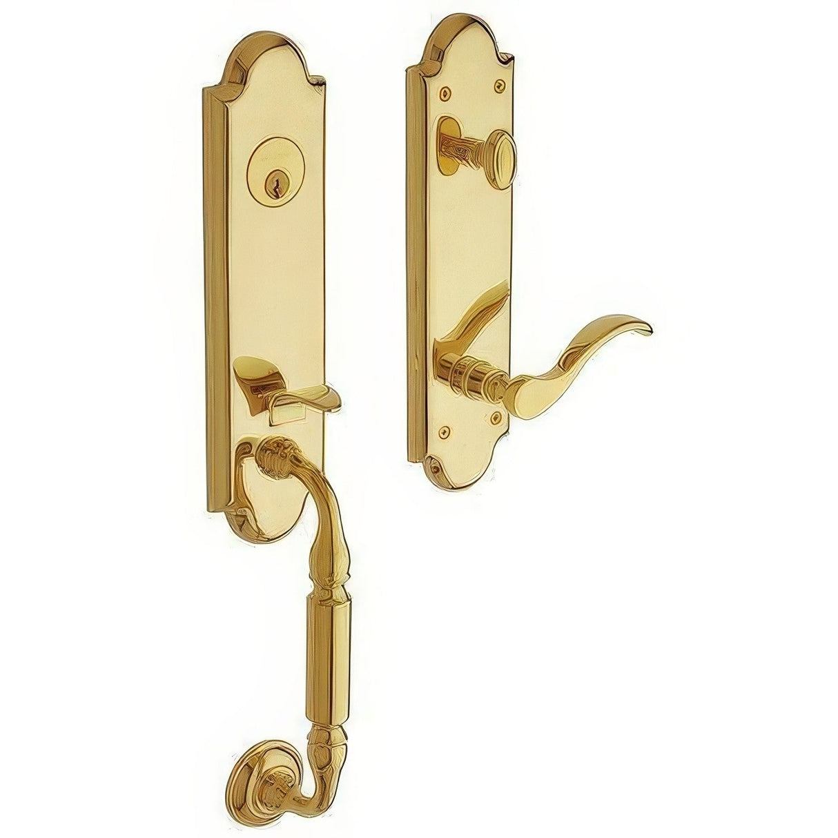 Baldwin 85350003RFD lifetime polished brass dummy handleset