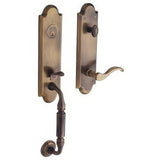 Baldwin 85350050RFD satin brass and black dummy handleset