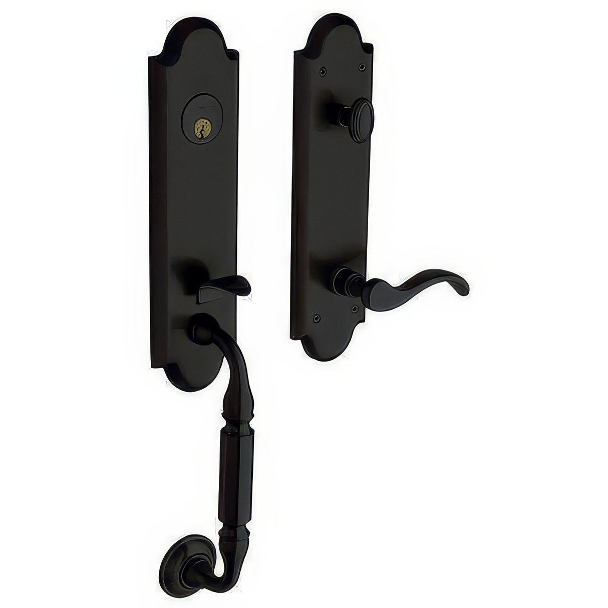 Baldwin 85350190LFD satin black dummy handleset