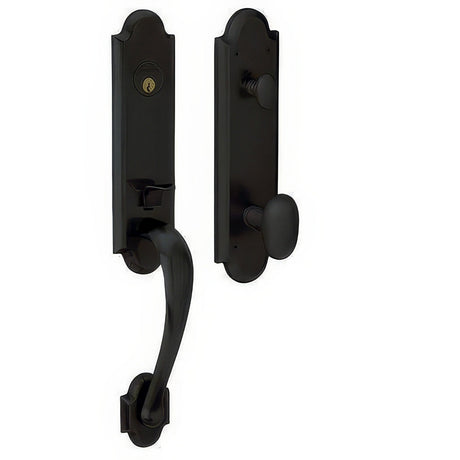 Baldwin 85354190ENTR satin black single cylinder handleset