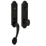 Baldwin 85354190ENTR satin black single cylinder handleset