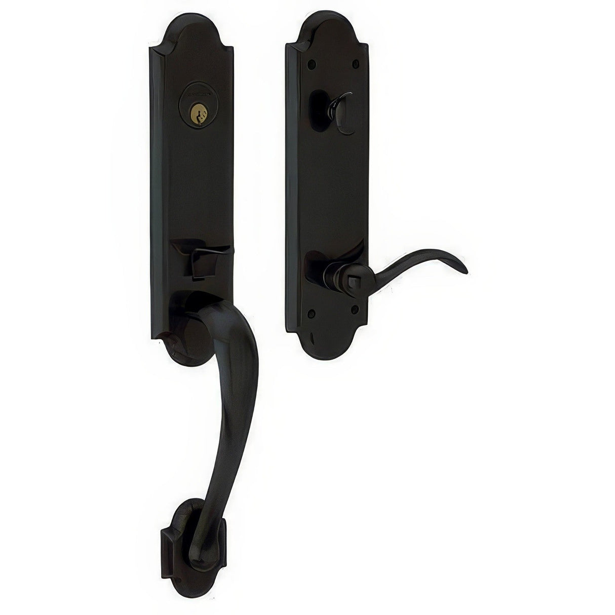 Baldwin 85354190RFD satin black dummy handleset