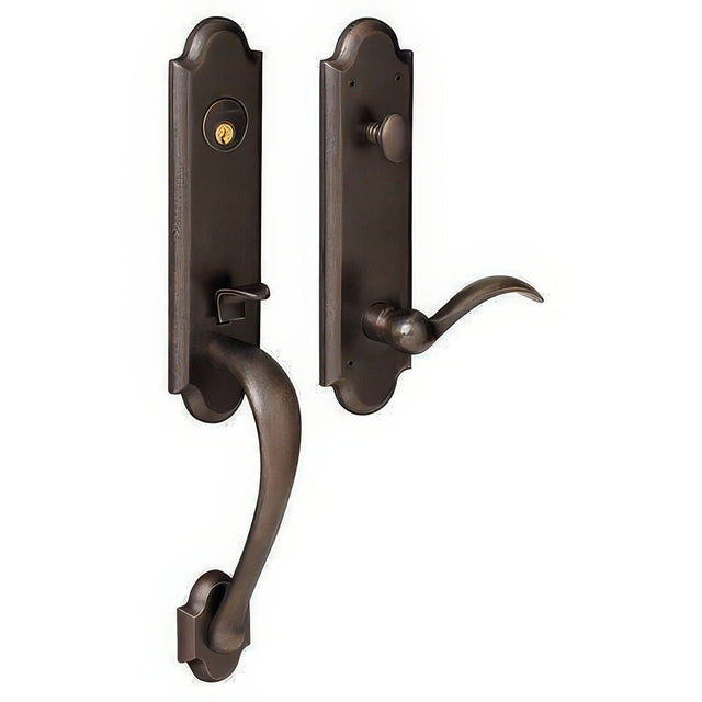 Baldwin 85354402RENT distressed oil rubbed bronze single cylinder handleset