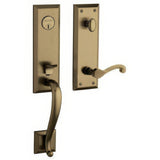Baldwin 85355050LENT satin brass and black single cylinder handleset