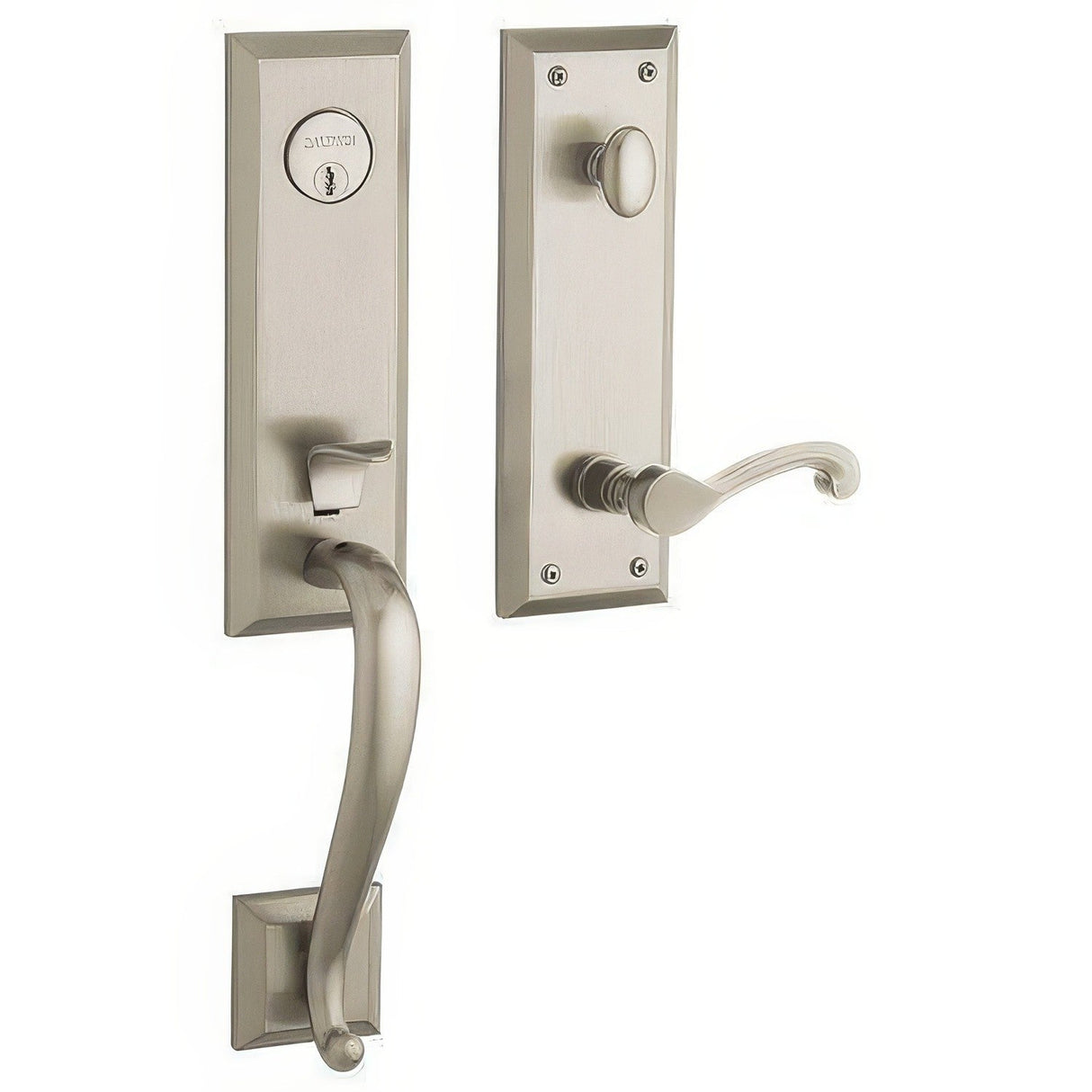 Baldwin 85355056LENT lifetime satin nickel single cylinder handleset
