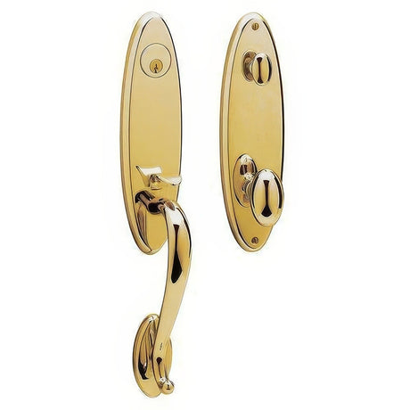 Baldwin 85360003ENTR lifetime polished brass single cylinder handleset