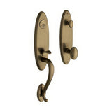 Baldwin 85360050FD satin brass and black dummy handleset