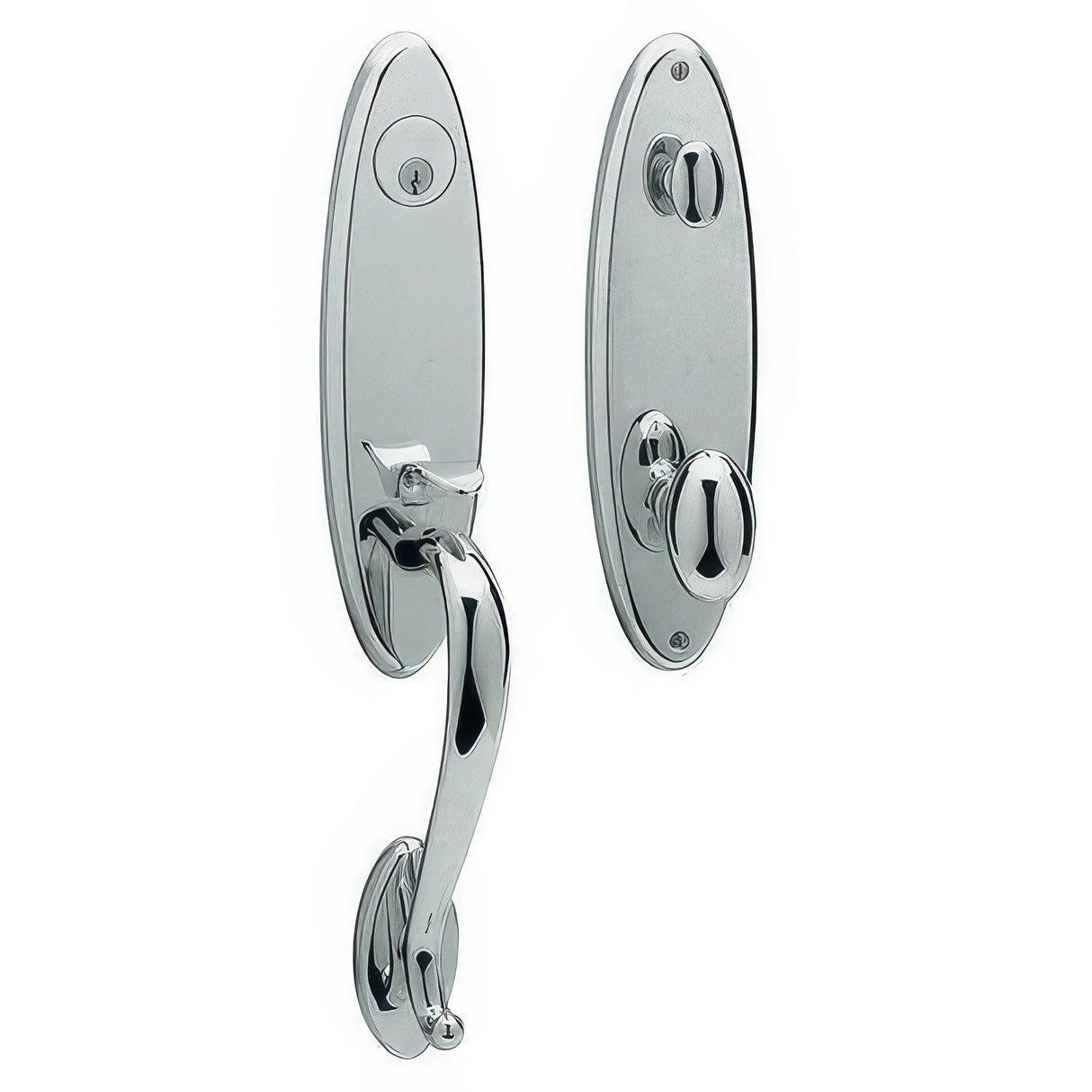 Baldwin 85360260ENTR polished chrome single cylinder handleset
