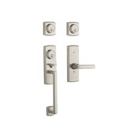 Baldwin 853850552DCL lifetime polished nickel double cylinder handleset