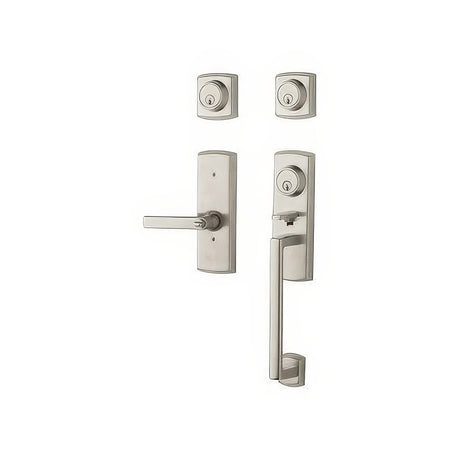 Baldwin 853850552DCR lifetime polished nickel double cylinder handleset