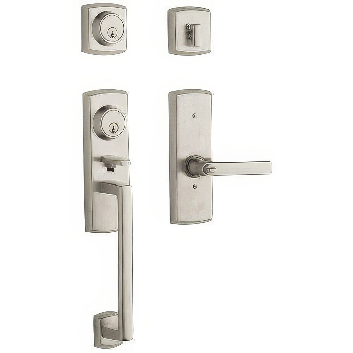 Baldwin 853850552RH lifetime polished nickel single cylinder handleset