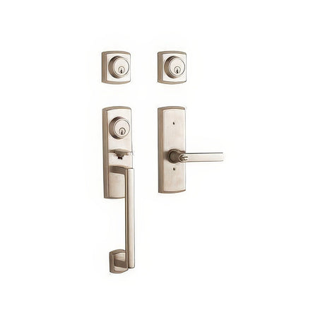 Baldwin 853850562DCL lifetime satin nickel double cylinder handleset