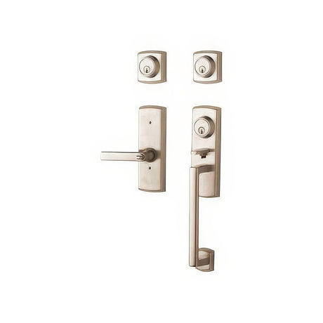 Baldwin 853850562DCR lifetime satin nickel double cylinder handleset