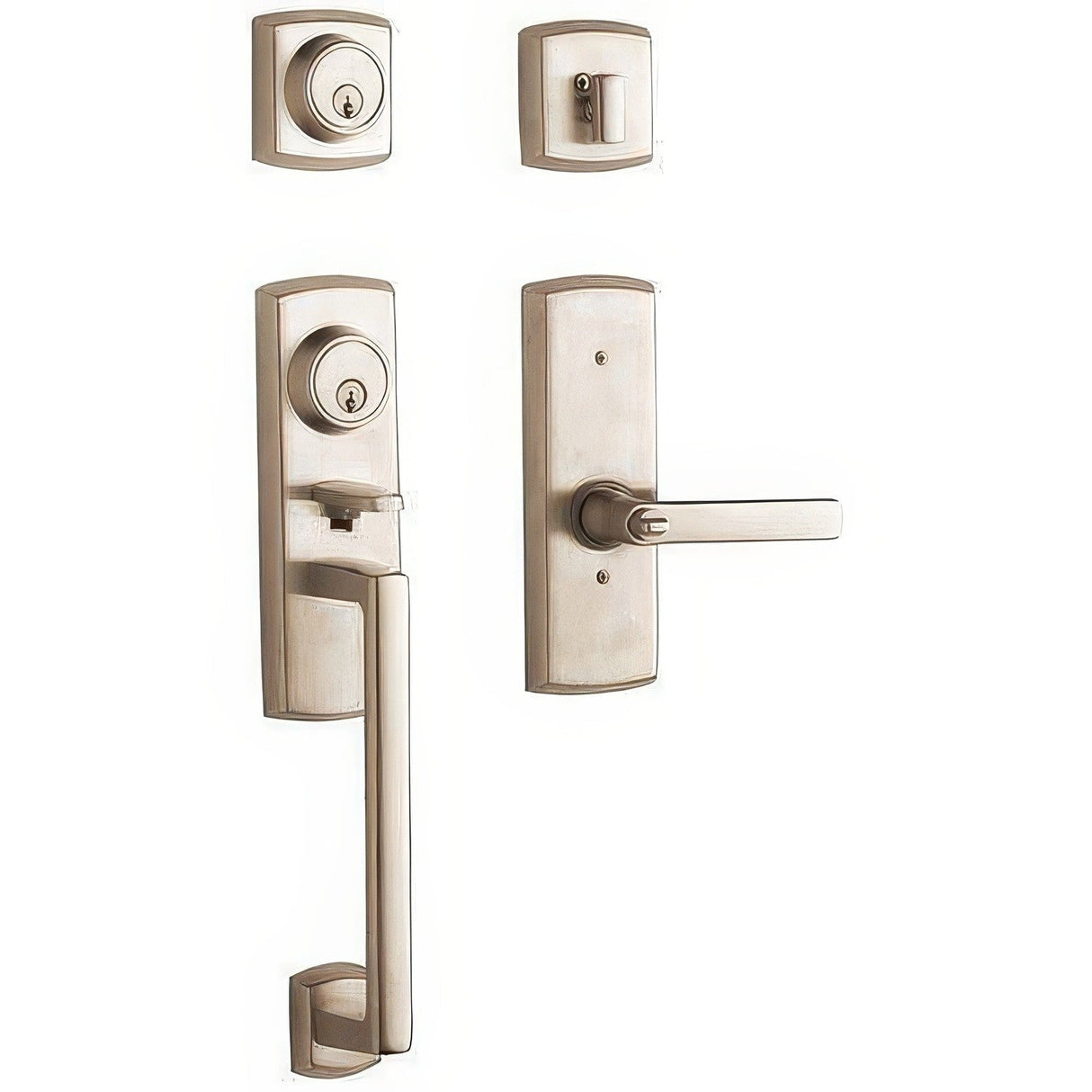Baldwin 853850562LFD lifetime satin nickel dummy handleset