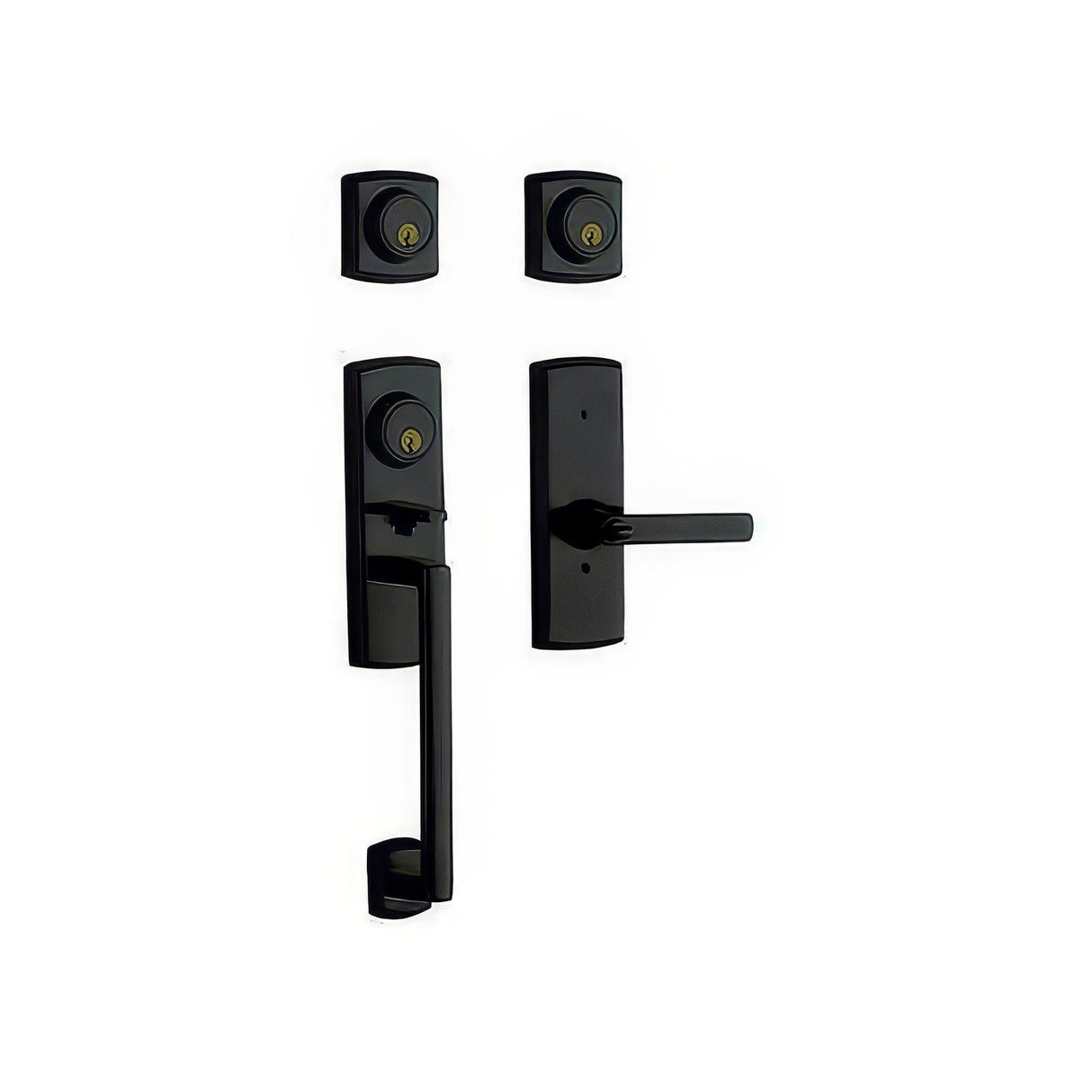 Baldwin 853851902DCL satin black double cylinder handleset
