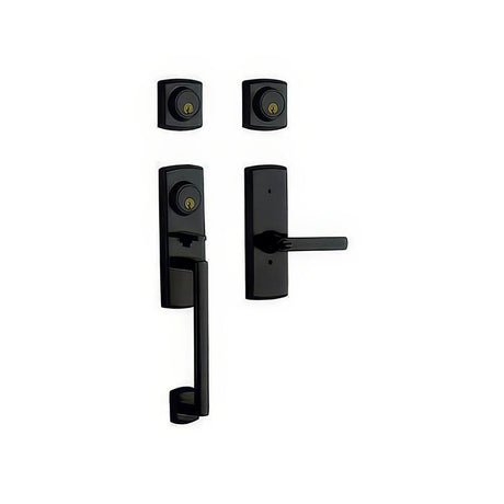 Baldwin 853851902DCL satin black double cylinder handleset