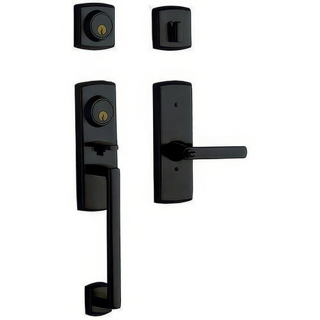 Baldwin 853851902RH satin black single cylinder handleset