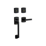 Baldwin 85386190LDBL satin black double cylinder handleset