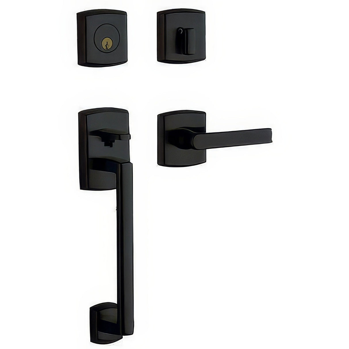 Baldwin 85386190RFD satin black dummy handleset