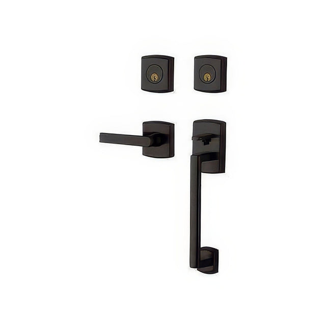 Baldwin 85386402RDBL distressed oil rubbed bronze double cylinder handleset